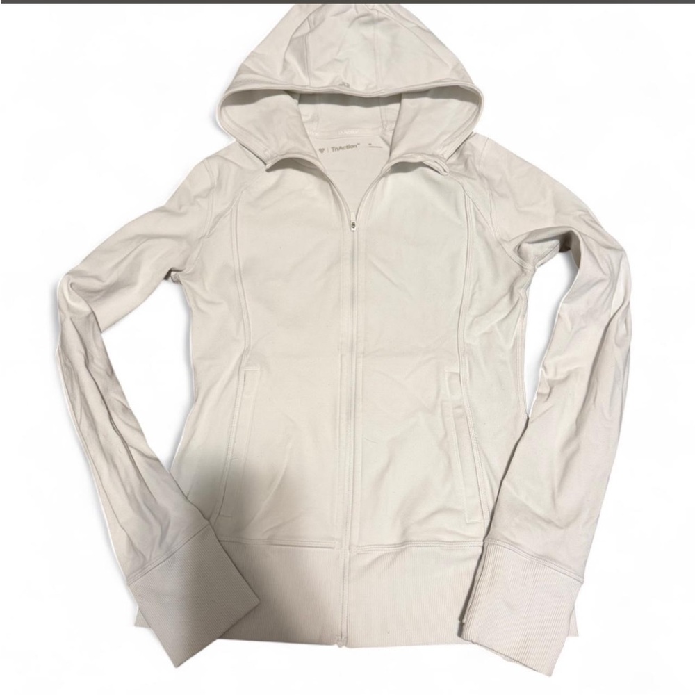 Aritzia White Zip-Up workout jacket